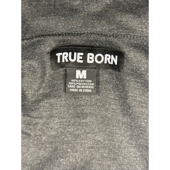 True Born NWT Hoodie Men's M Dark Grey Medium Weight Streetwear - Picture 6 of 8